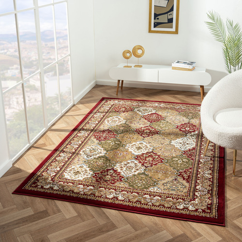 Red Solstone Traditional Rug