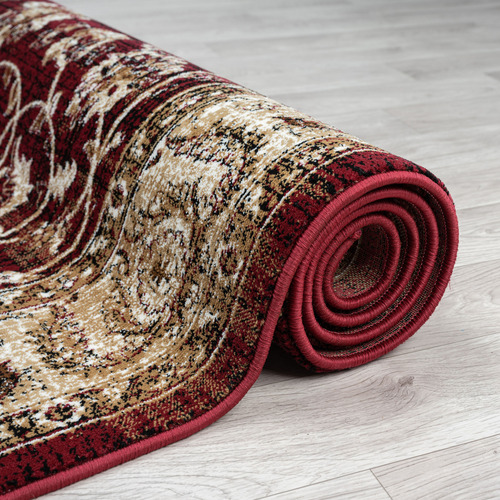 Red Solstone Power-Loomed Jute Runner