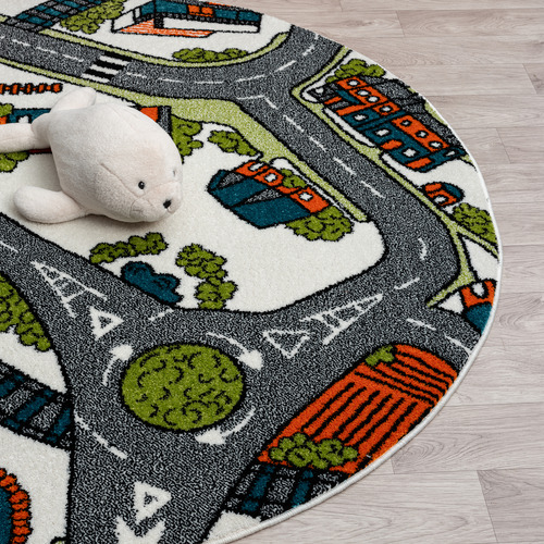 Noah Power-Loomed Round Rug