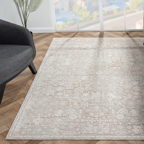 Halimah Geometric Viscose-Blend Rug