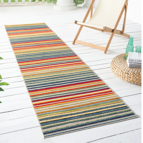 Multicolour Parma Striped Indoor/Outdoor Runner