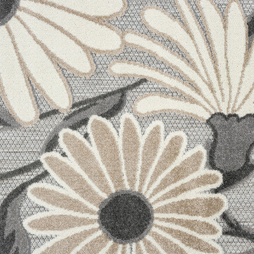 Silver Bethany Floral Indoor/Outdoor Runner