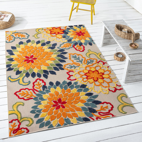 Lancaster Floral Indoor/Outdoor Rug