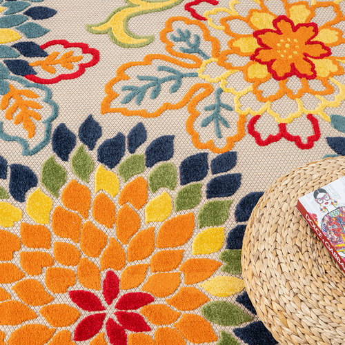 Lotus Rugs Lancaster Floral Indoor/Outdoor Rug | Temple & Webster