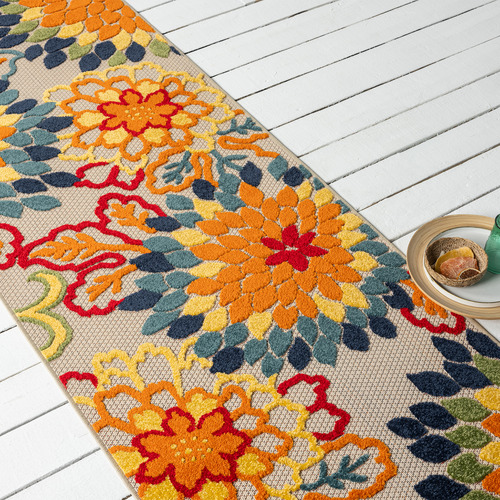 Lancaster Floral Indoor/Outdoor Runner