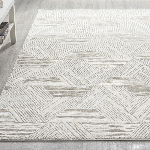 Portland Geometric Viscose-Blend Rug