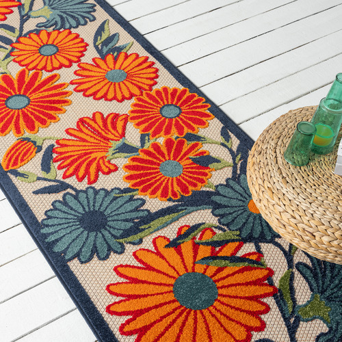 Multicolour Bethany Floral Indoor/Outdoor Runner