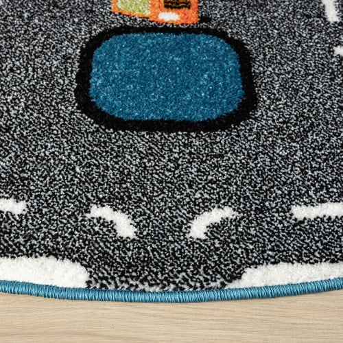 Blue Balto Round Rug
