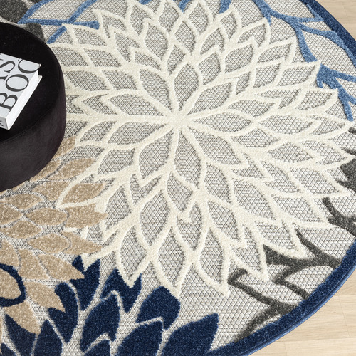 Blue Balaam Round Rug