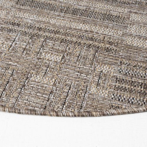 Brown Mercer Indoor/Outdoor Round Rug