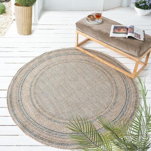 Olive Meridian Round Rug