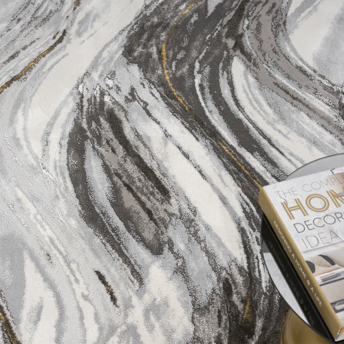 Grey Kindred Marble-Look Rug