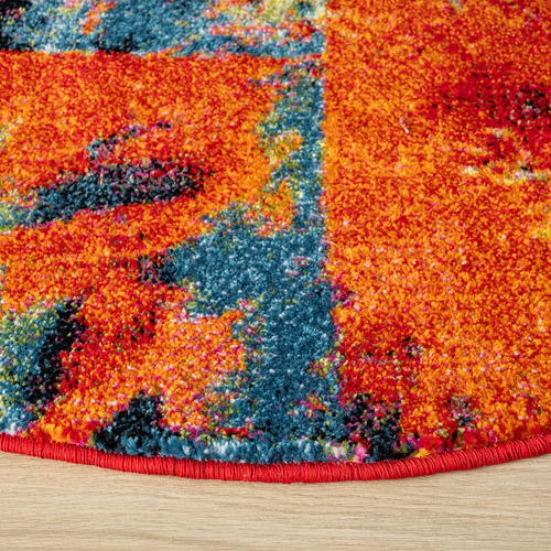 Orange Willow Round Rug