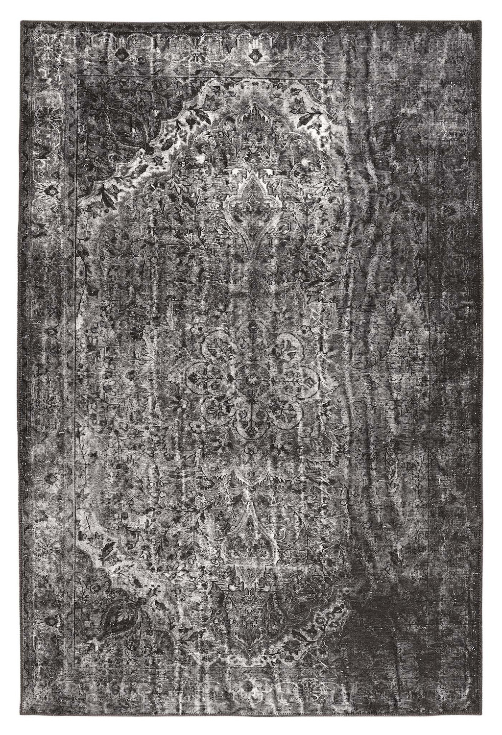 Black & Grey Glory Power-Loomed Rug