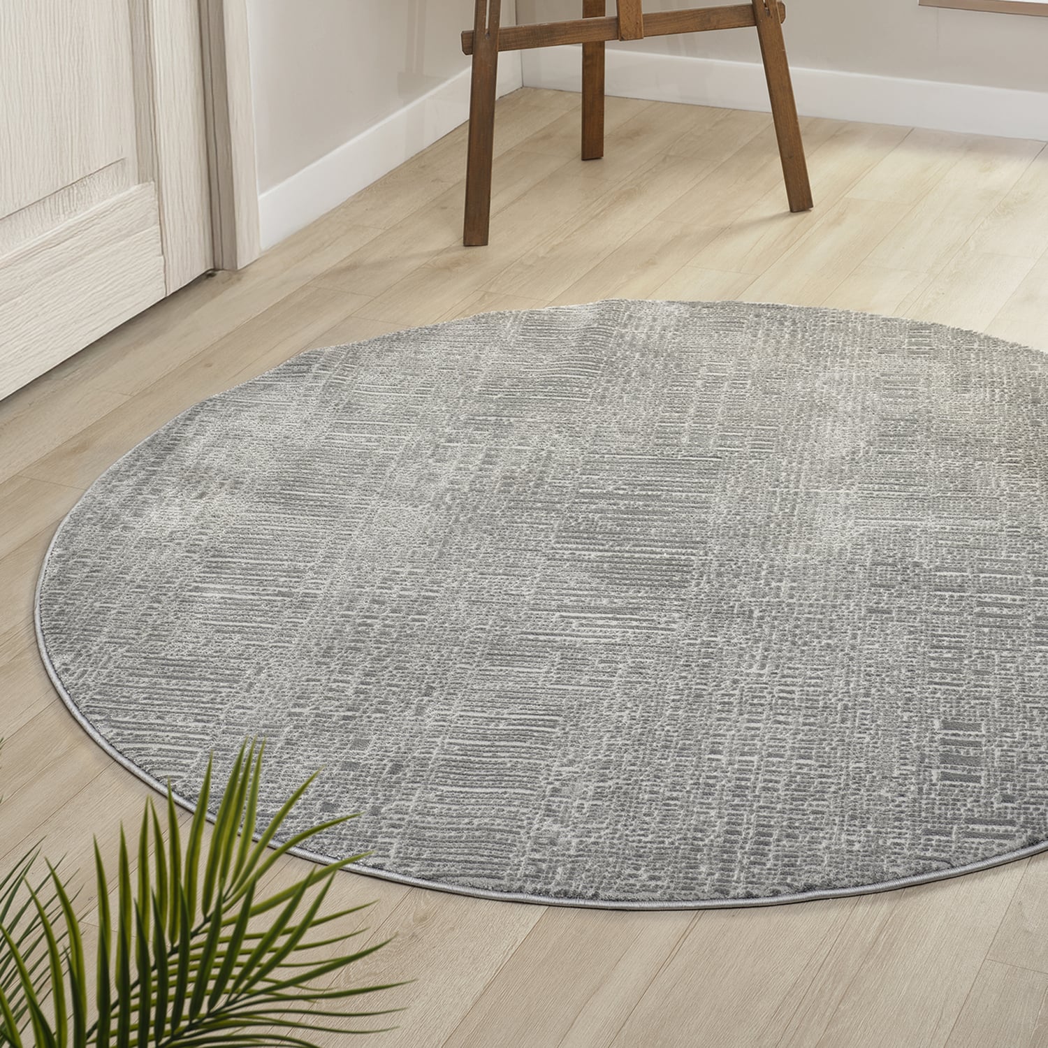 Herrin Abstract Round Rug