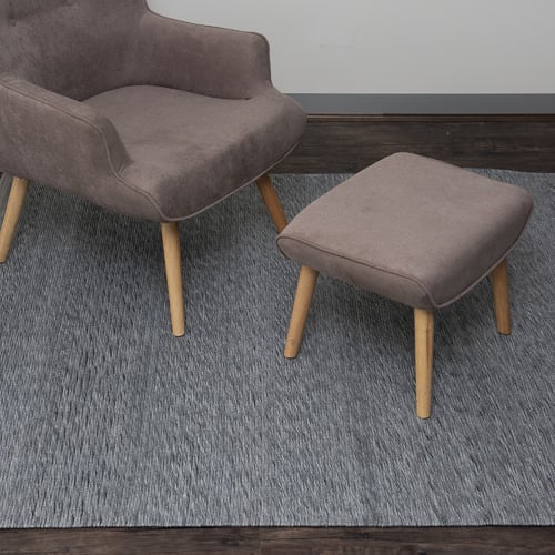 Dark Grey Helsinki Flat Weave Rug