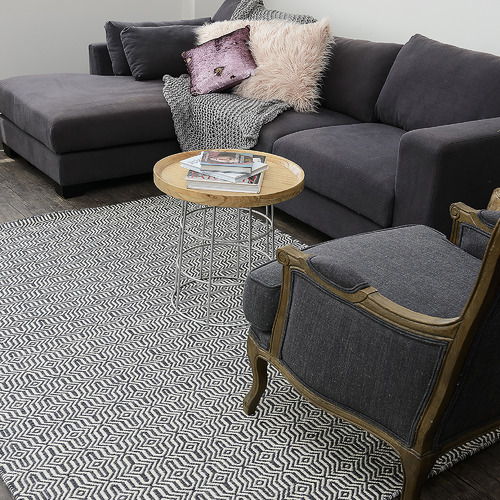 Dove Grey Eye Marrakesh Kilim Rug