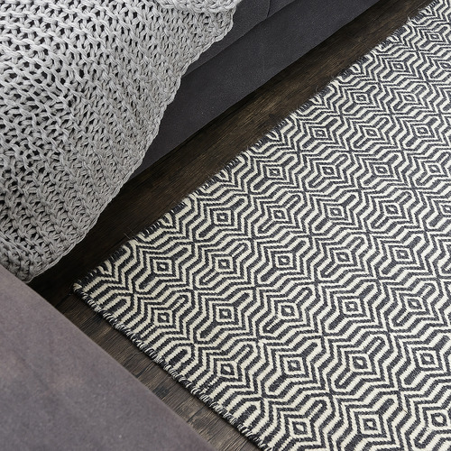 Dove Grey Eye Marrakesh Kilim Rug