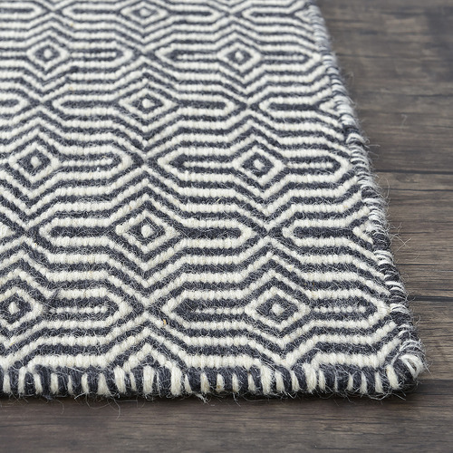 Dove Grey Eye Marrakesh Kilim Rug