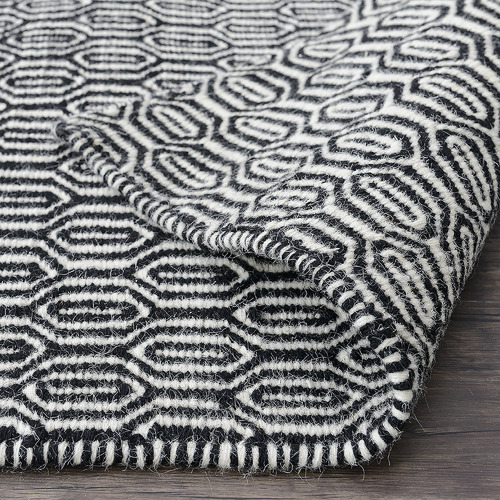 Black Honeycomb Marrakesh Kilim Rug