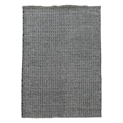 Black Honeycomb Marrakesh Kilim Rug