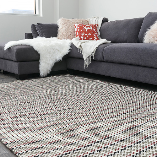 Multicoloured Chevron Marrakesh Kilim Rug