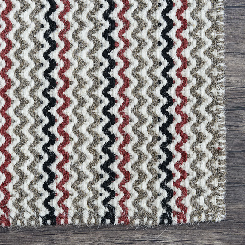 Multicoloured Chevron Marrakesh Kilim Rug