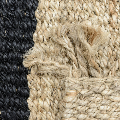 Black Chunky Jute & Hemp Rug