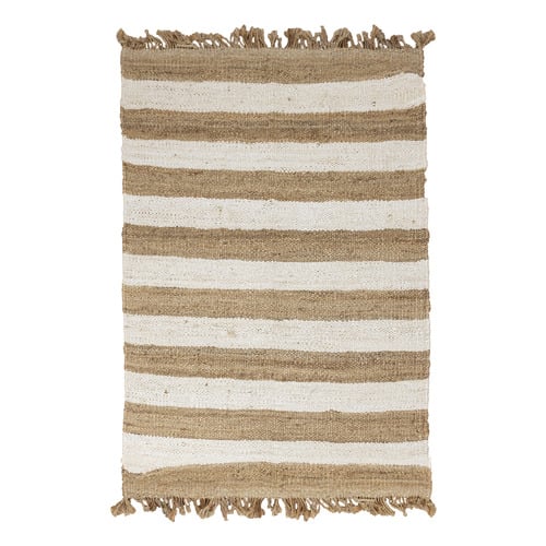 ElementalRugCollective White Chunky Jute Rug Temple & ster