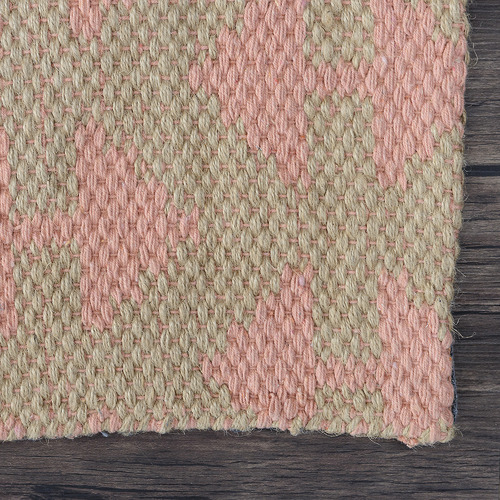 Pink Arrow Flat Weave Cotton & Jute Rug