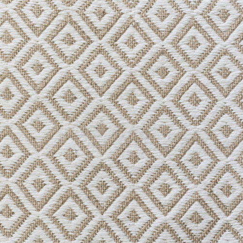 White Diamond Flat Weave Cotton & Jute Rug