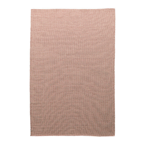 Red Houndstooth Flat Weave Cotton & Jute Rug