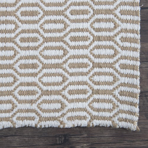 Dotts Rugs White Flat Weave Cotton & Jute Rug Temple & ster