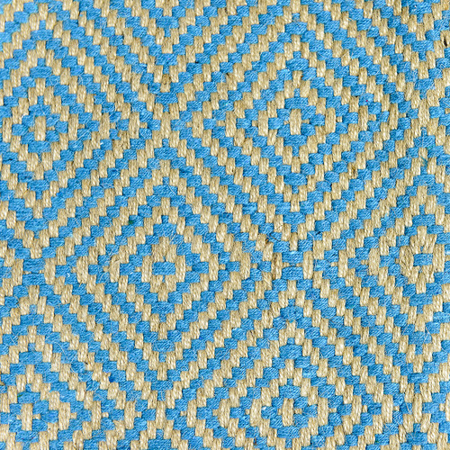 Turquoise Rustic Diamond Flat Weave Cotton & Jute Rug