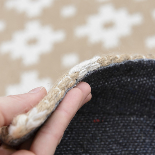 White Star Flat Weave Cotton & Jute Rug