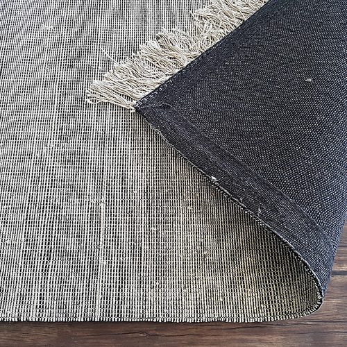Silver Century Fringed Hand-Woven Rug