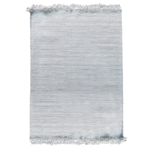 Blue Century Fringed Hand-Woven Rug