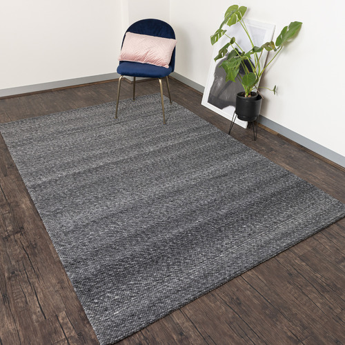Grey Jacquard Signature Cotton Blend Rug