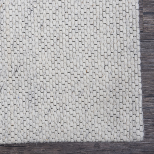 White Jacquard Signature Cotton Blend Rug