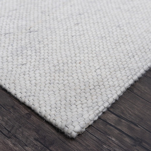 White Jacquard Signature Cotton Blend Rug