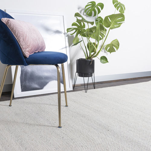 White Jacquard Signature Cotton Blend Rug
