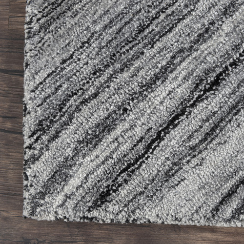 Grey & White Nuevo Wool Blend Rug
