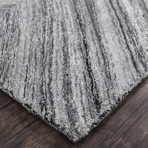 Grey & White Nuevo Wool Blend Rug