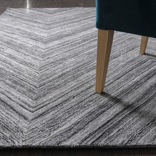 Grey & White Nuevo Wool Blend Rug