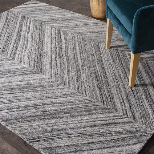 Grey & White Nuevo Wool Blend Rug