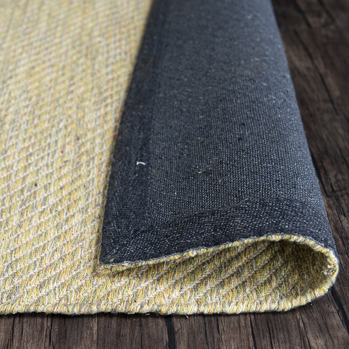 Yellow Lima Hand-Woven Cotton Rug