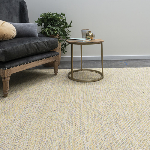 Yellow Lima Hand-Woven Cotton Rug