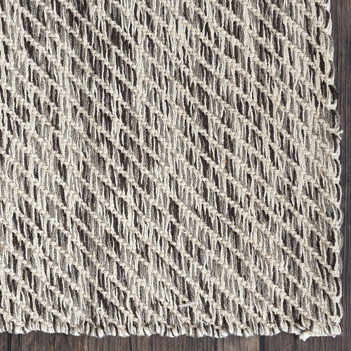 Brown Lima Hand-Woven Cotton Rug