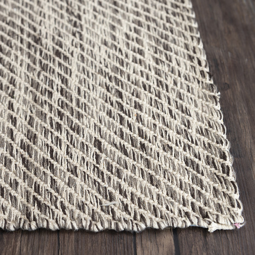Brown Lima Hand-Woven Cotton Rug