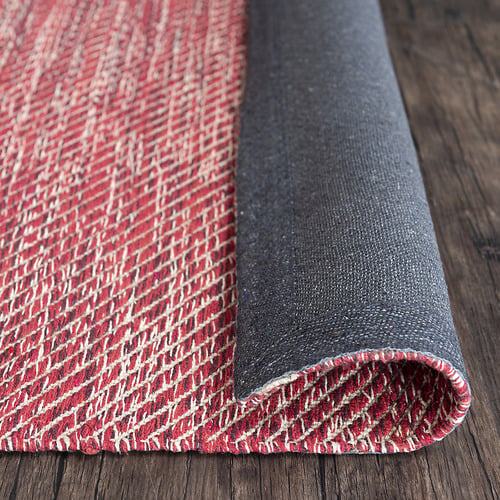 Red Lima Hand-Woven Cotton Rug